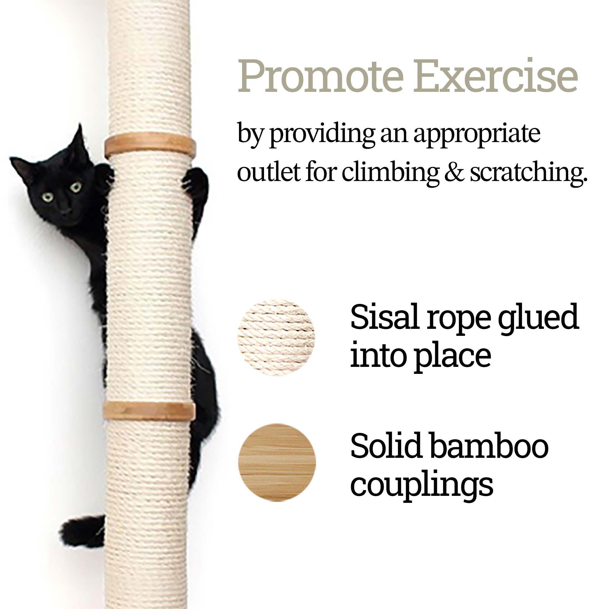 Cat Scratching Pole (Wall-Mounted) - by Catastrophic Creations