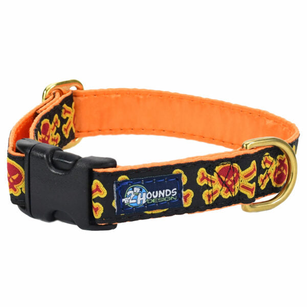 Bad to the Bone Orange Limited Martingale Dog Collar (1″ Only)