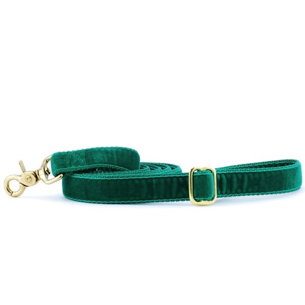 Emerald (Kelly) Velvet Dog Leash