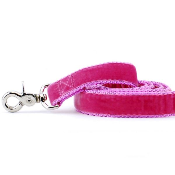 Rose Pink Velvet Dog Leash