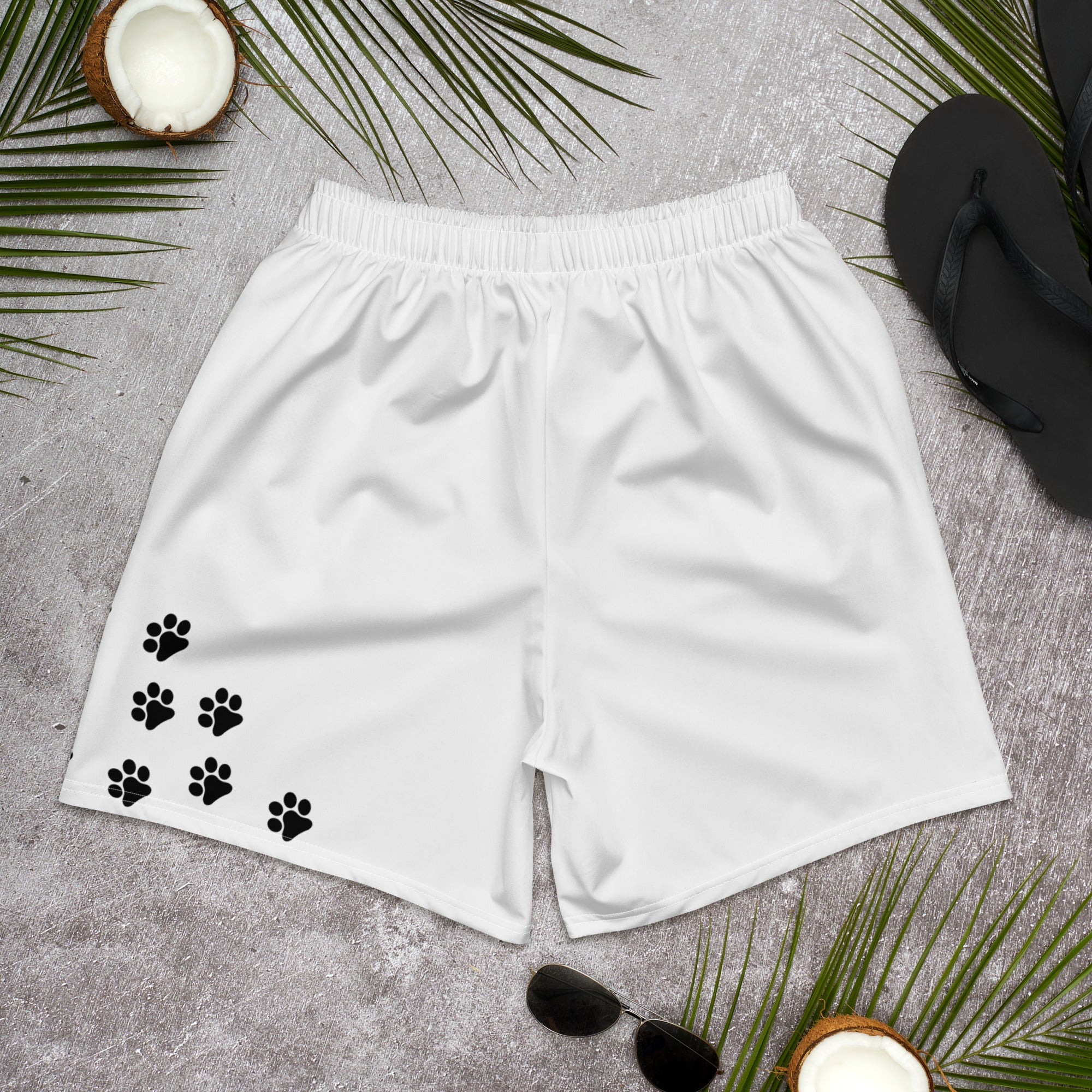 Men's Paw Print Athletic Long Shorts