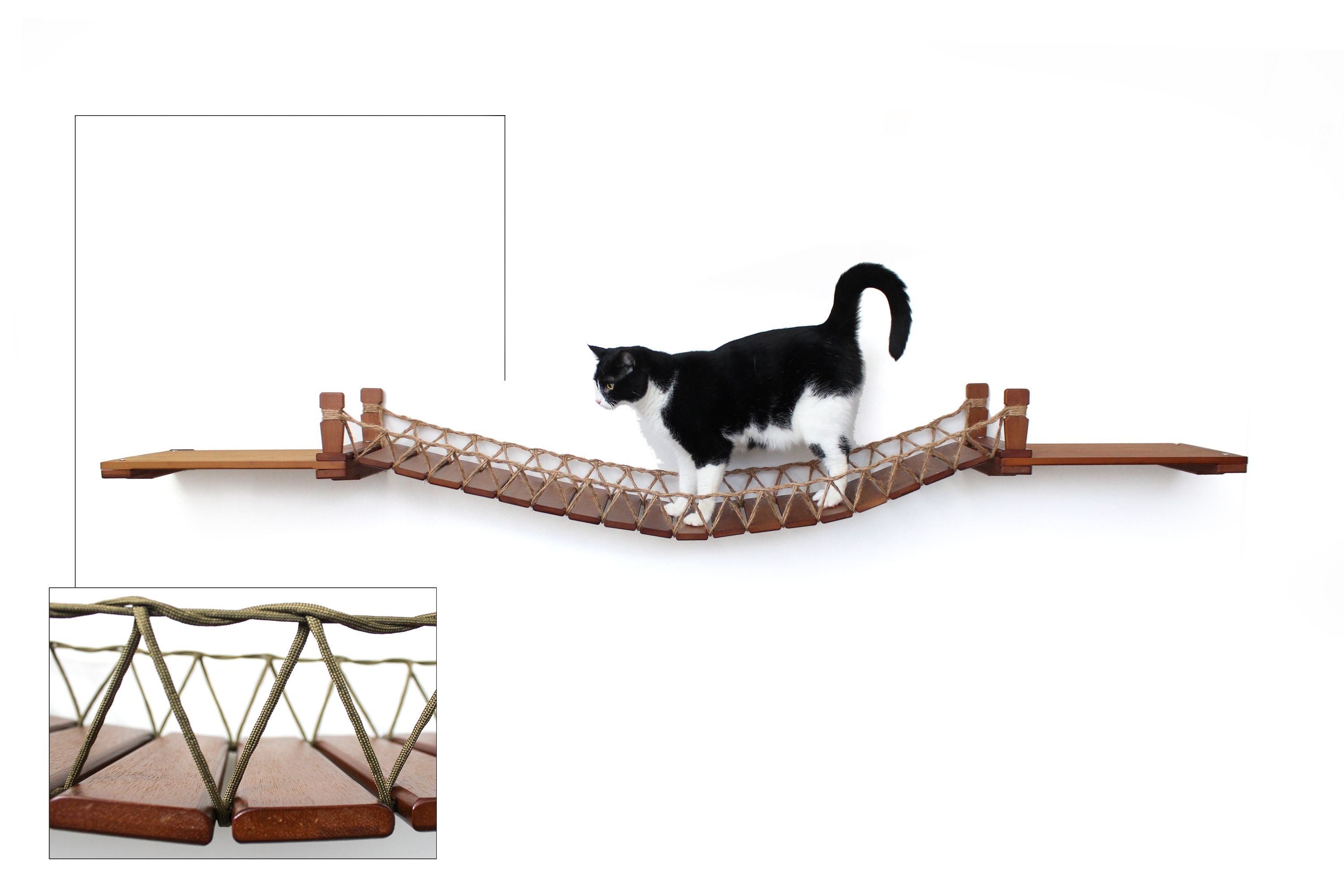 Cat Suspension Bridge - Cat Shelf Set (Wall Mounted) - by Catastrophic Creations