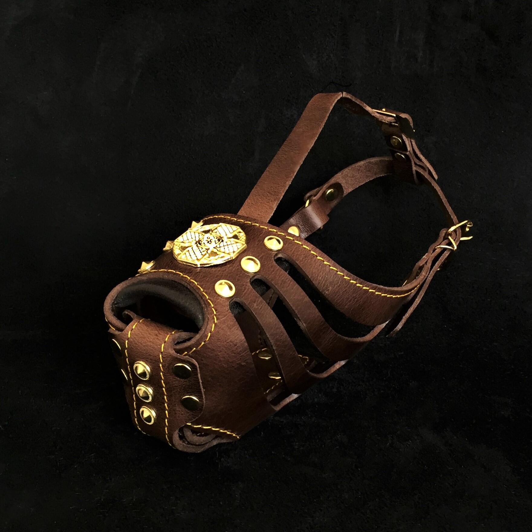 ''Maximus'' Basket Muzzle Brown & Gold