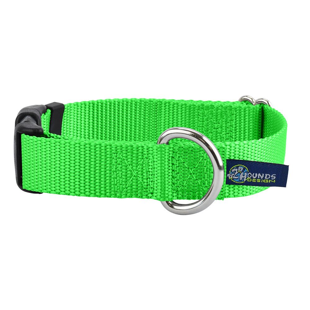 5/8″ and 1″ Neon Green Nylon Dog Collar