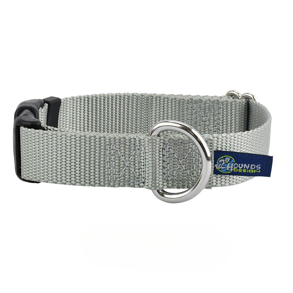 5/8″ and 1″ Silver Nylon Dog Collar