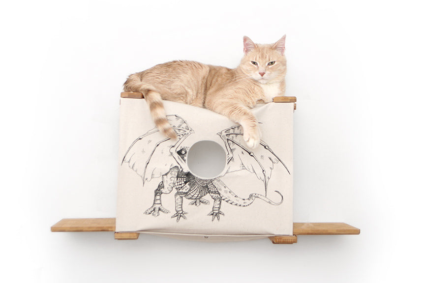 Cat Cubby with Perches - Covered Cat Bed - by Catastrophic Creations