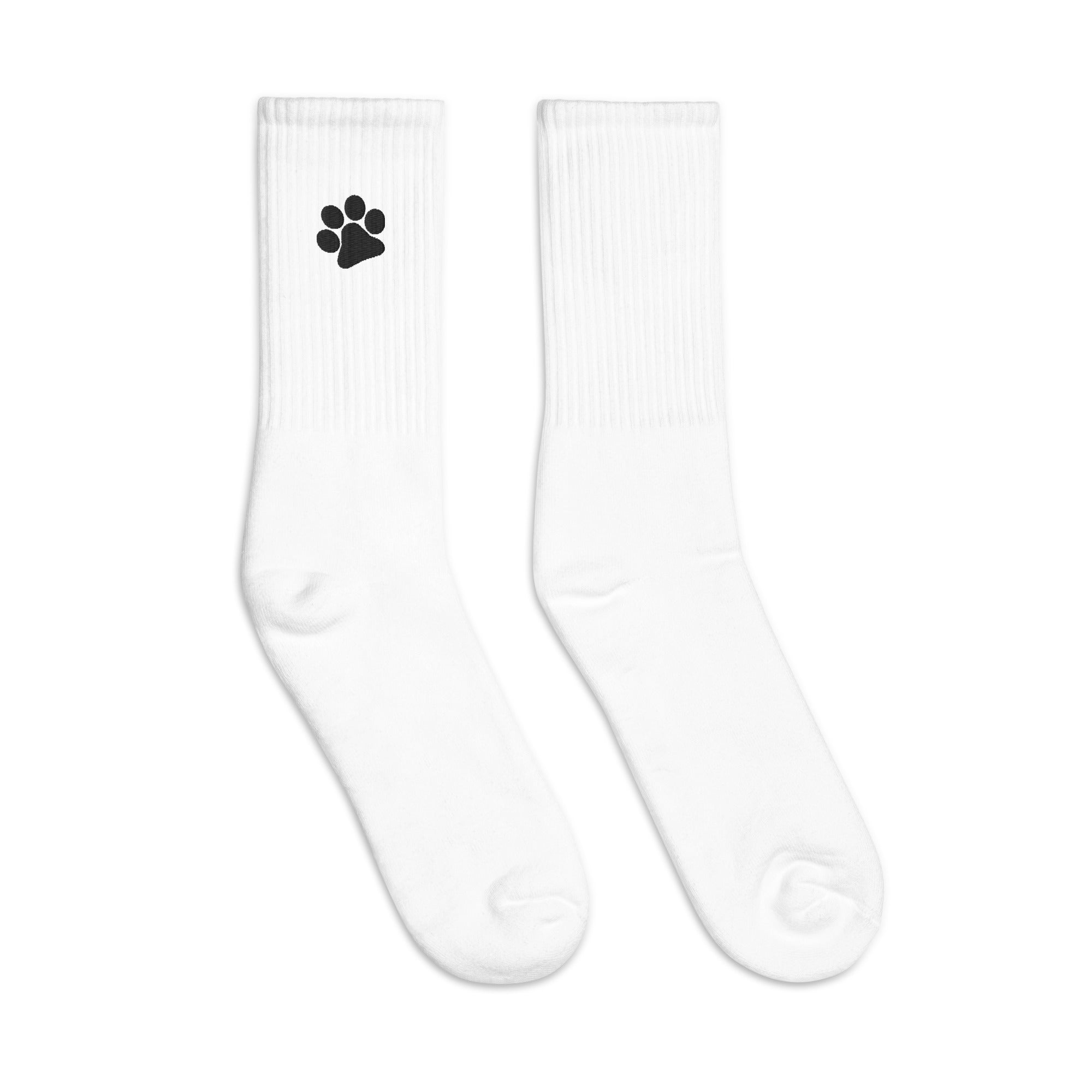 Paw Print Embroidered Socks