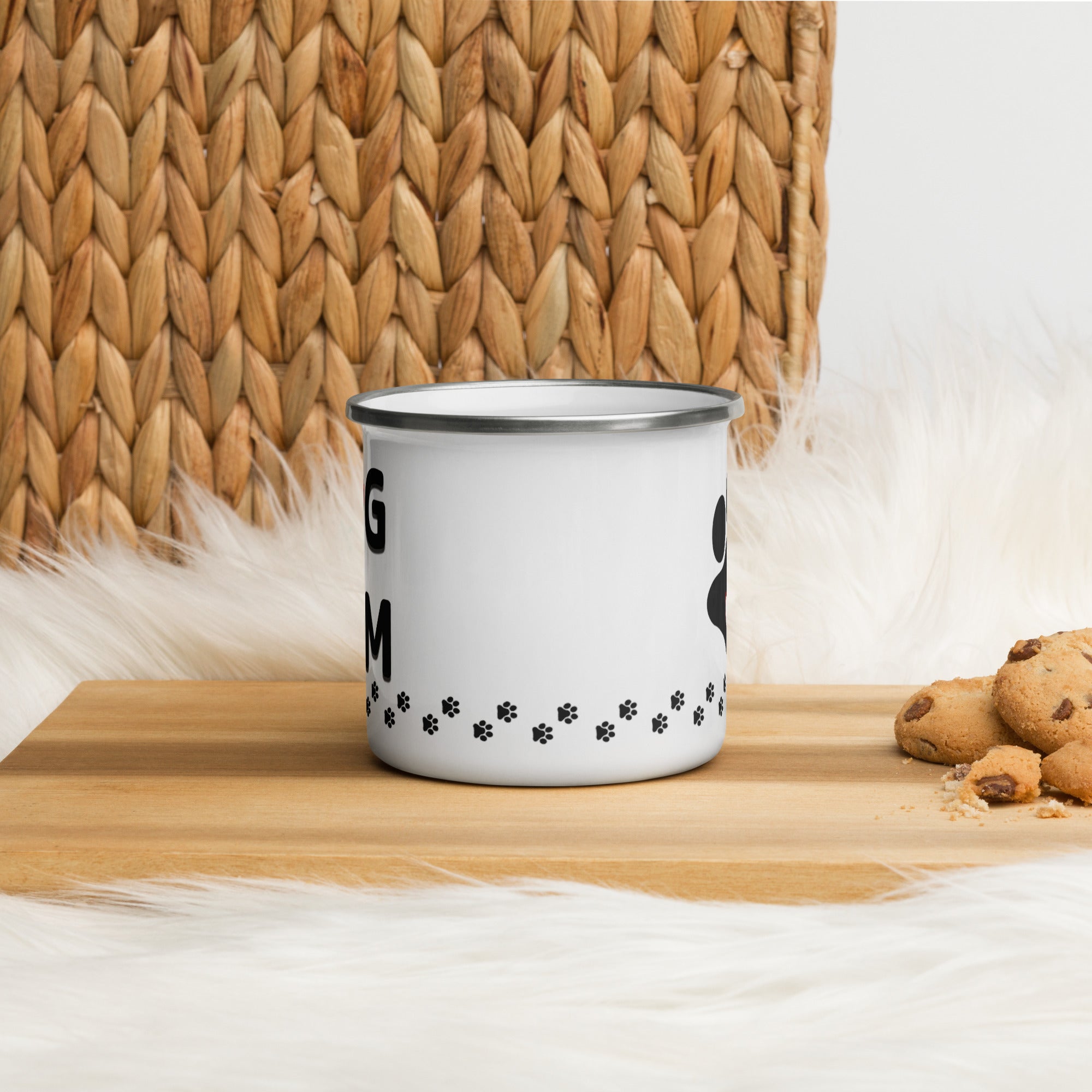 Dog Mom Enamel Mug