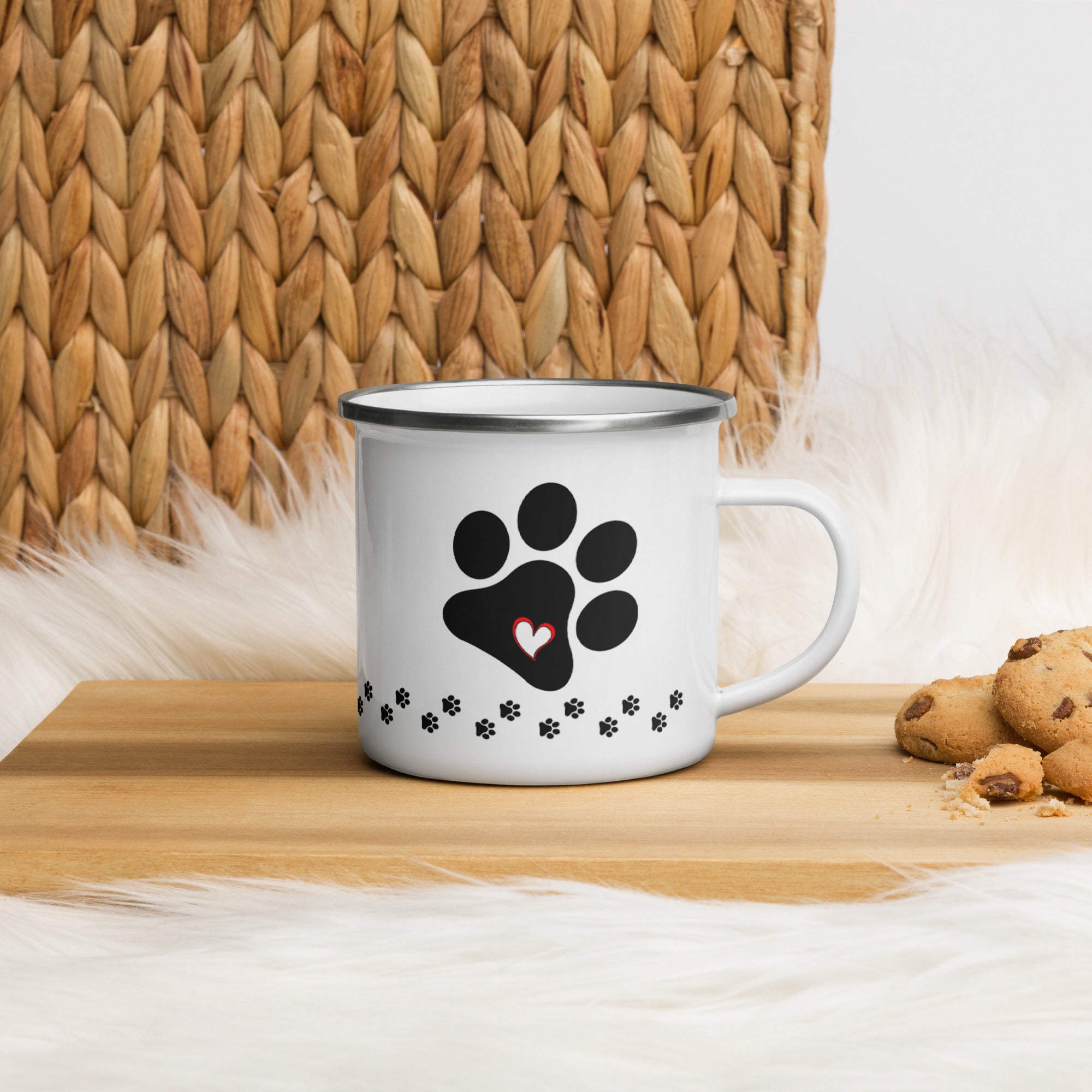 Dog Mom Enamel Mug