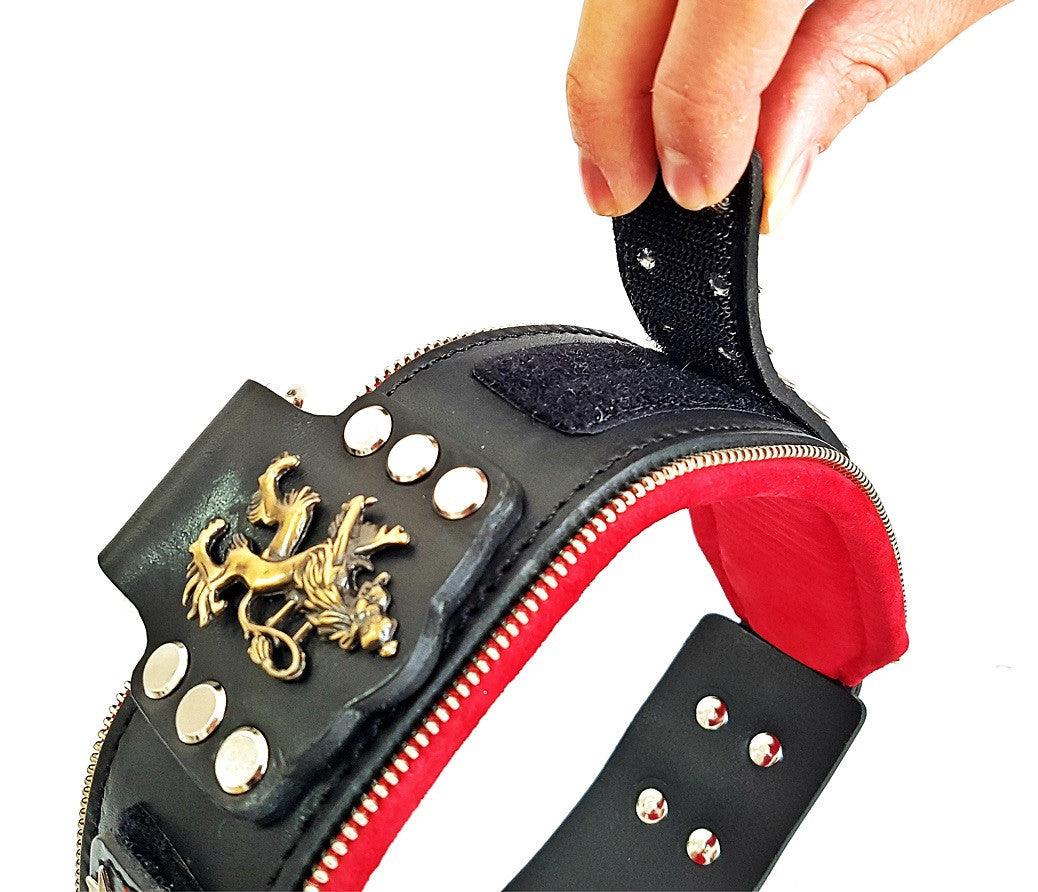 The unique "General" leather dog collar for big dogs