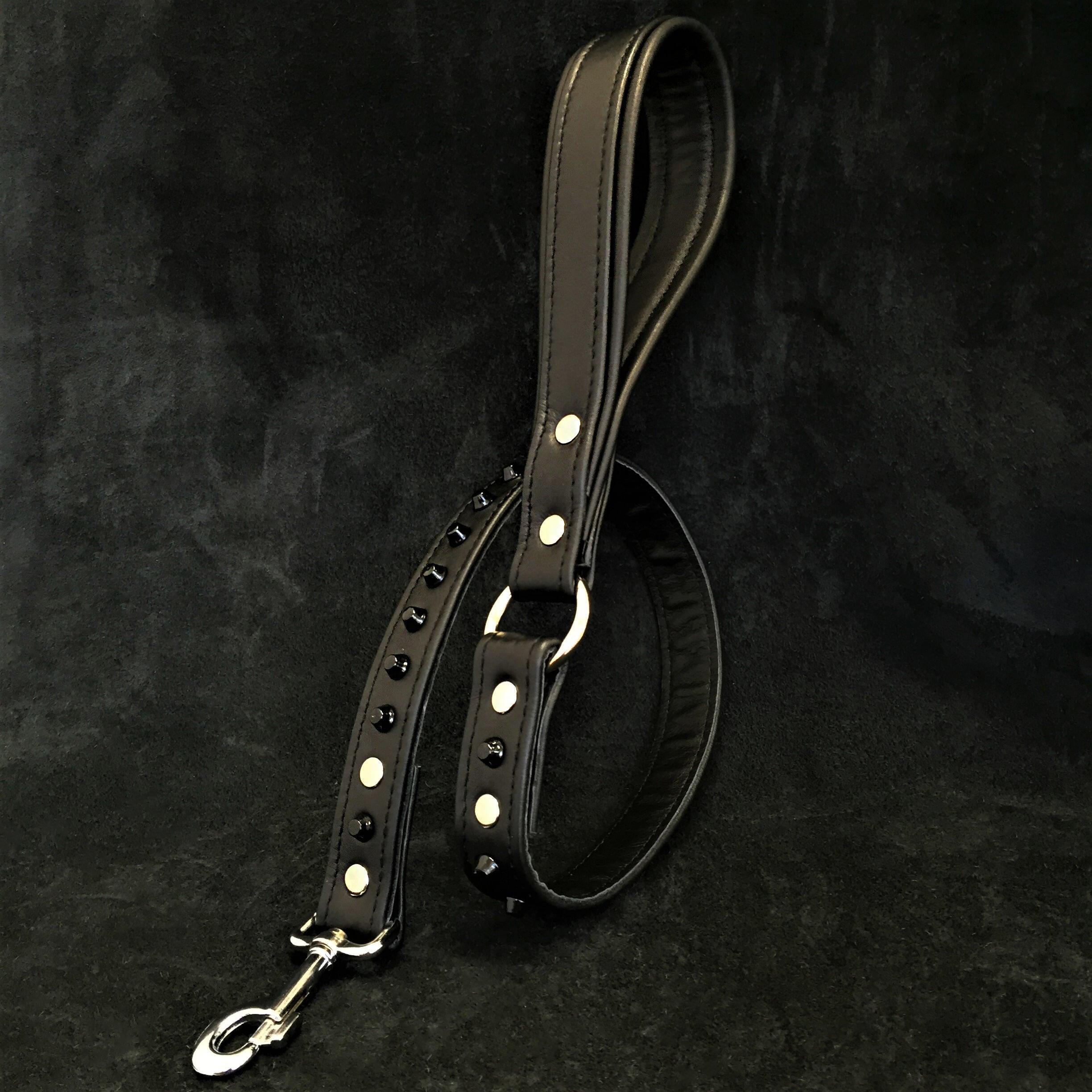 Black studded leash