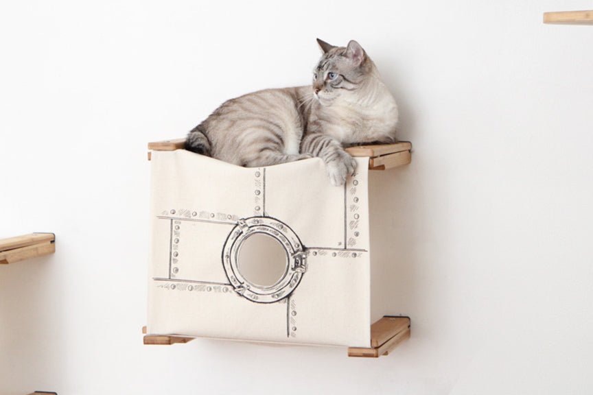 Cat Wall Cubby - Enclosed Cat Bed - by Catastrophic Creations