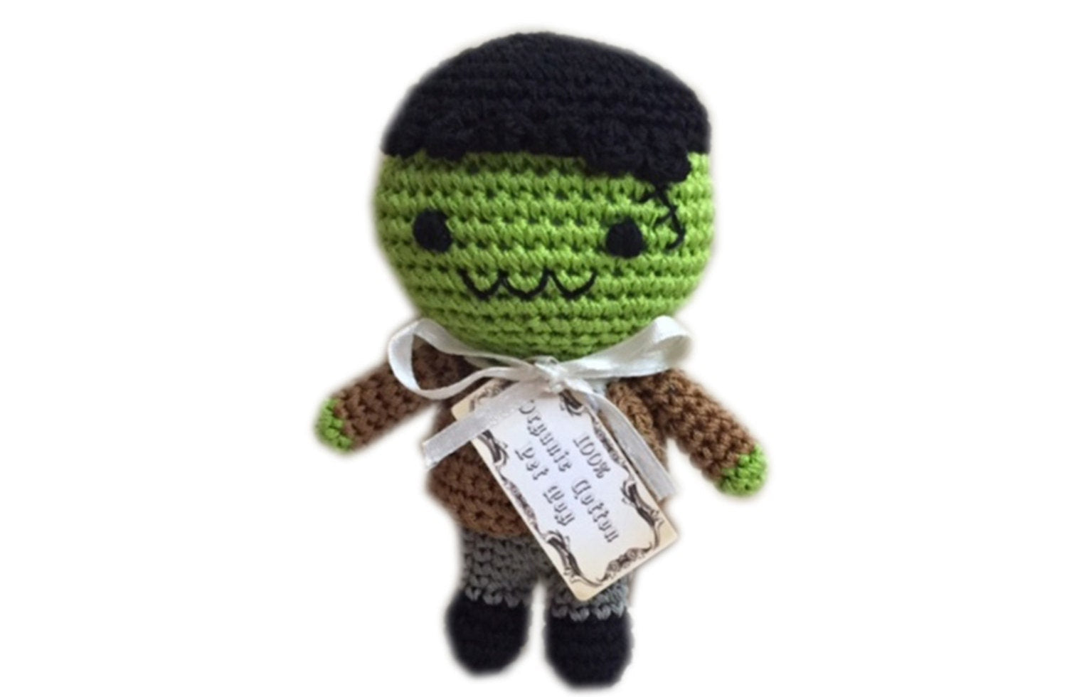 Knit Knacks Organic Cotton Pet, Dog & Cat Toy, "Frankie The Monster"