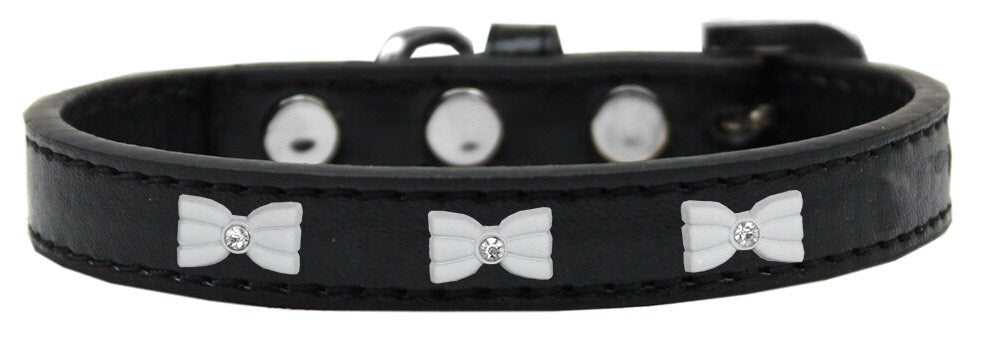 Dog, Puppy & Pet Widget Fashion Collar, "White Bow"