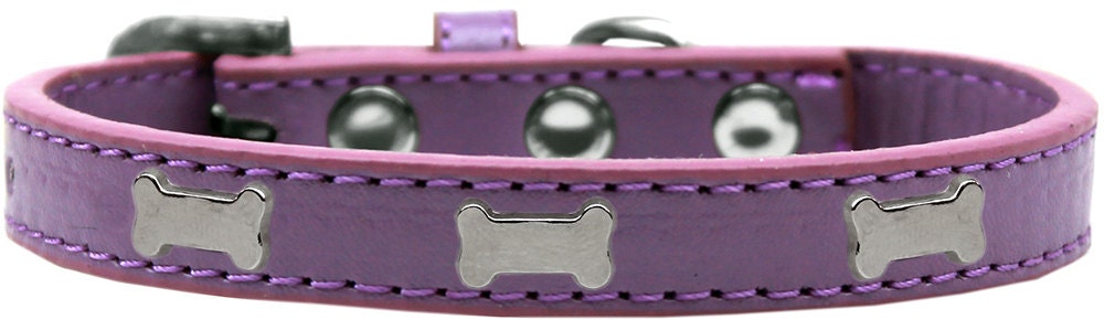 Dog, Puppy & Pet Widget Fashion  Collar, "Silver Bone"