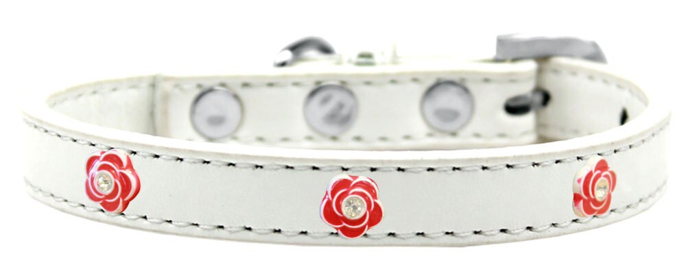 Dog, Puppy & Pet Widget Fashion Collar, "Red Roses"