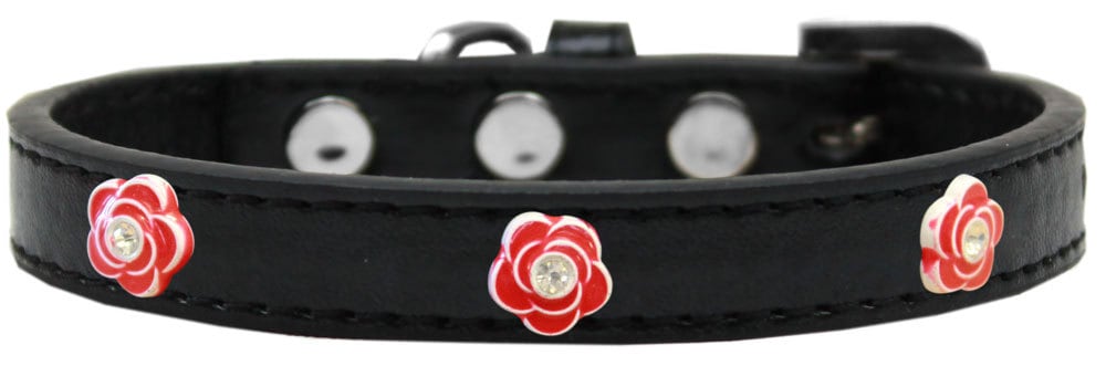 Dog, Puppy & Pet Widget Fashion Collar, "Red Roses"