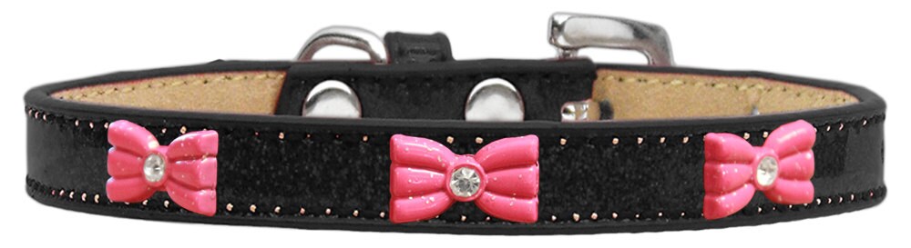 Dog, Puppy & Pet Widget Ice Cream Collar, "Pink Glitter Bow"