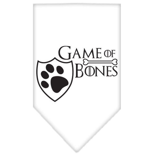 Pet and Dog Bandana Screen Printed, "Game of Bones"