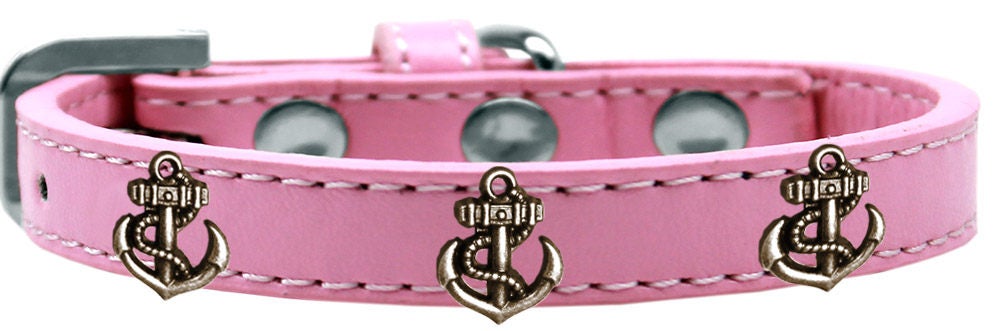 Dog, Puppy & Pet Widget Fashion  Collar, "Bronze Anchor"