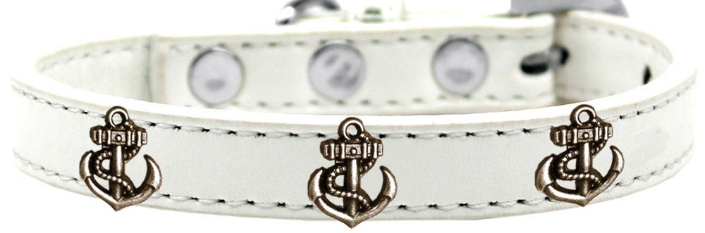 Dog, Puppy & Pet Widget Fashion  Collar, "Bronze Anchor"