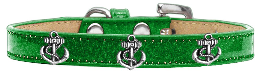 Dog, Puppy & Pet Widget Ice Cream Collar, "Silver Anchor"