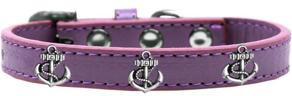 Dog, Puppy & Pet Widget Fashion  Collar, "Silver Anchor"