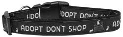 Pet Dog & Cat Nylon Collar or Leash, "Adopt Don't Shop"