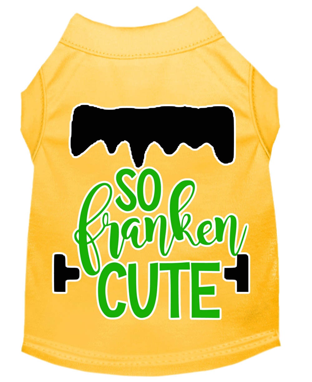 Pet Dog & Cat Shirt Screen Printed, "So Franken Cute"