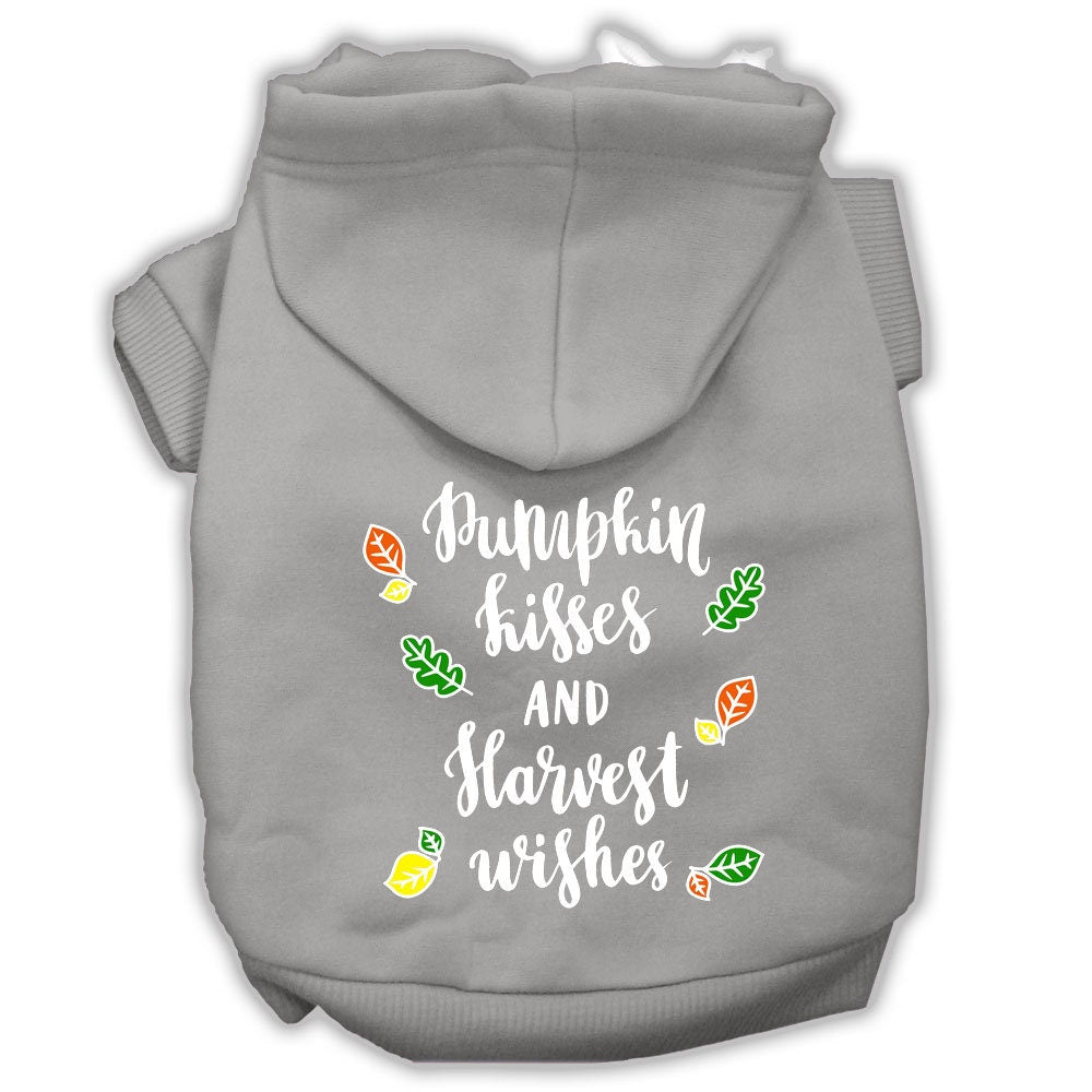 Pet, Dog and Cat Hoodie Screen Printed, "Pumpkin Kisses & Harvest Wishes"