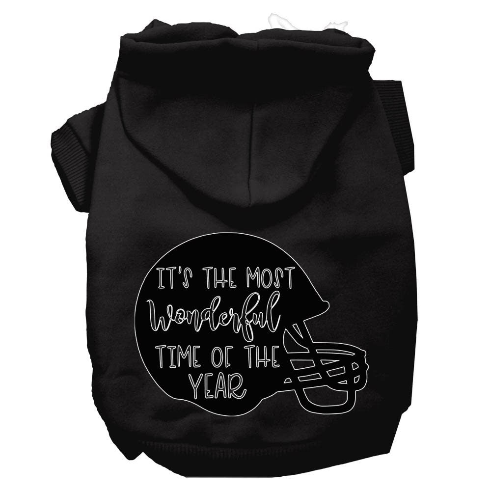 Pet, Dog and Cat Hoodie Screen Printed, "It's The Most Wonderful Time Of The Year (Football)"