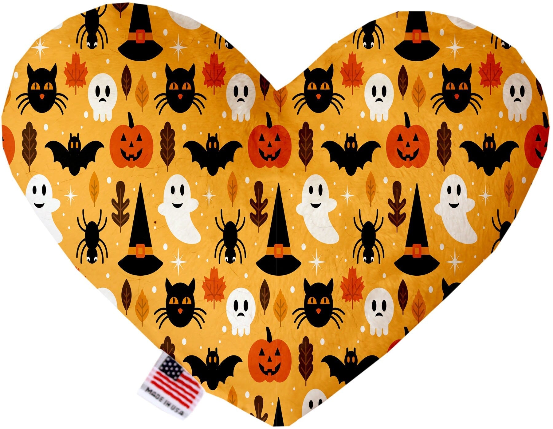 Halloween Pet & Dog Plush Heart or Bone Toy, "Trick-Or-Treat Group" (Available in different sizes, and 10 different patterns!)