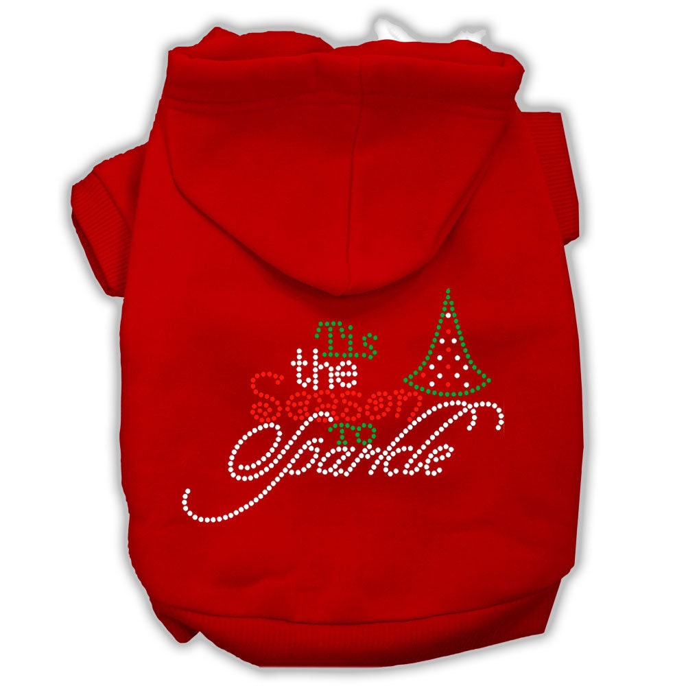 Christmas Pet, Dog & Cat Hoodie Rhinestone, "Tis The Season To Sparkle"