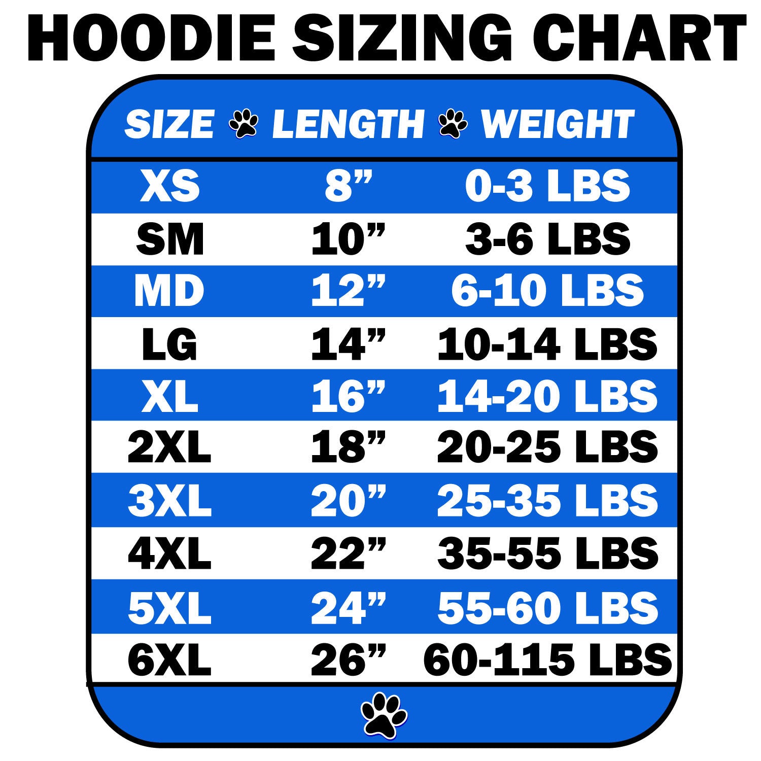 Blank, Plain Dog Hoodie for Pets 20-115 Pounds