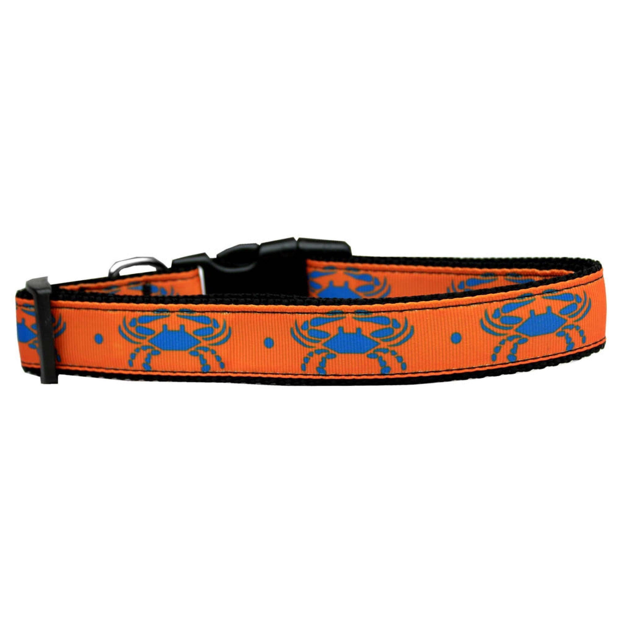 Pet Dog & Cat Nylon Collar or Leash, "Blue Crabs"