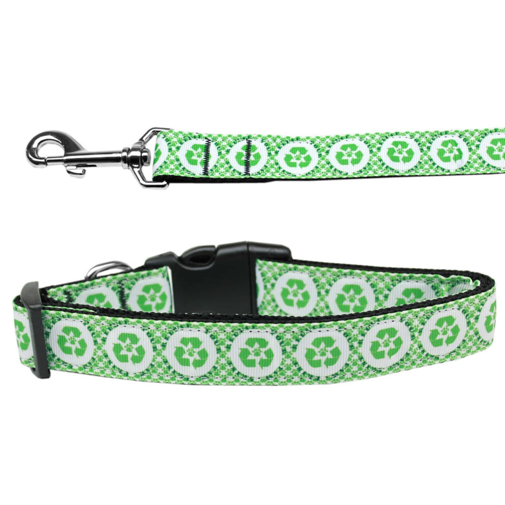 Pet Dog & Cat Nylon Collar or Leash, "Reduce Paw Print"