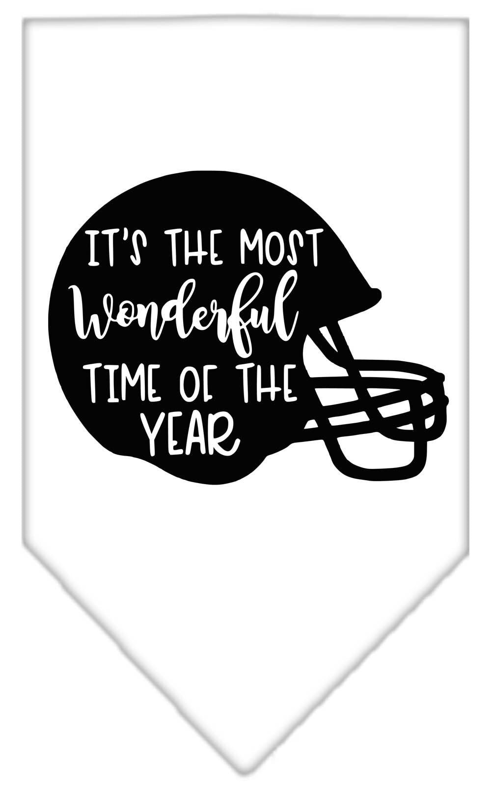 Pet and Dog Bandana Screen Printed, "It's The Most Wonderful Time Of The Year (Football)"