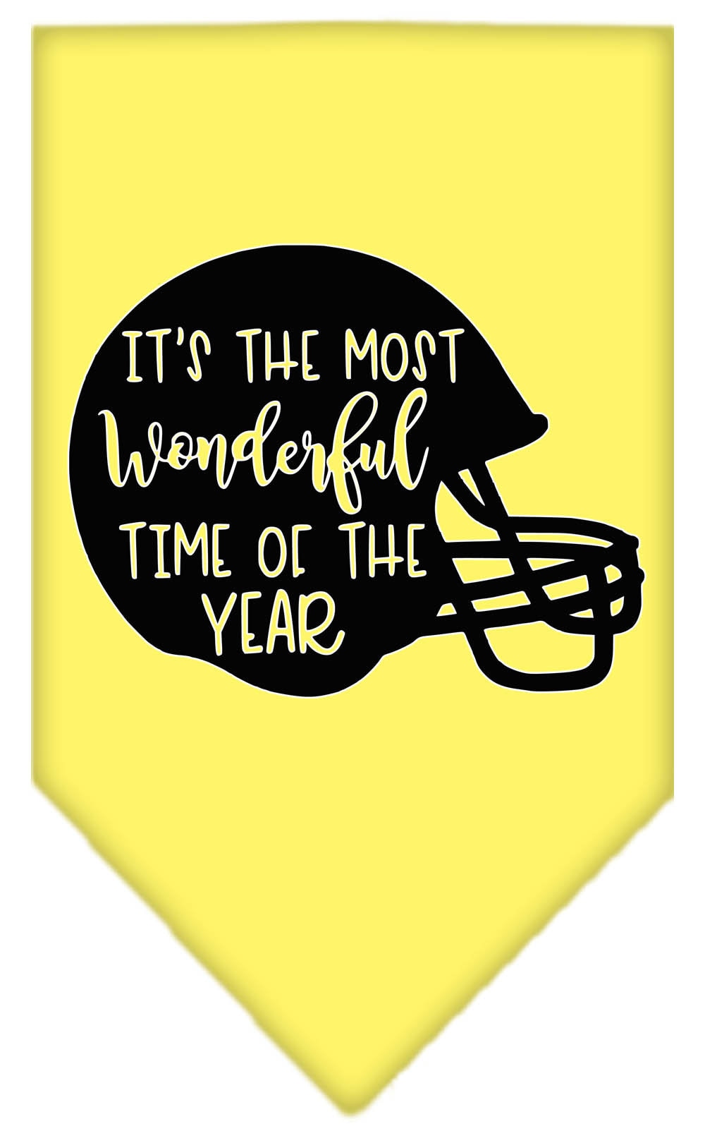 Pet and Dog Bandana Screen Printed, "It's The Most Wonderful Time Of The Year (Football)"