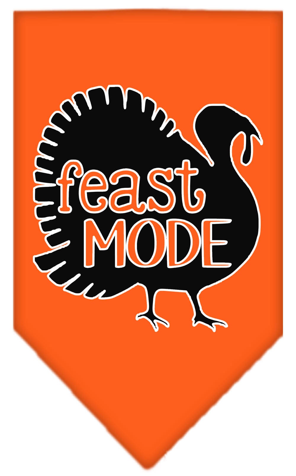 Pet and Dog Bandana Screen Printed, "Feast Mode"