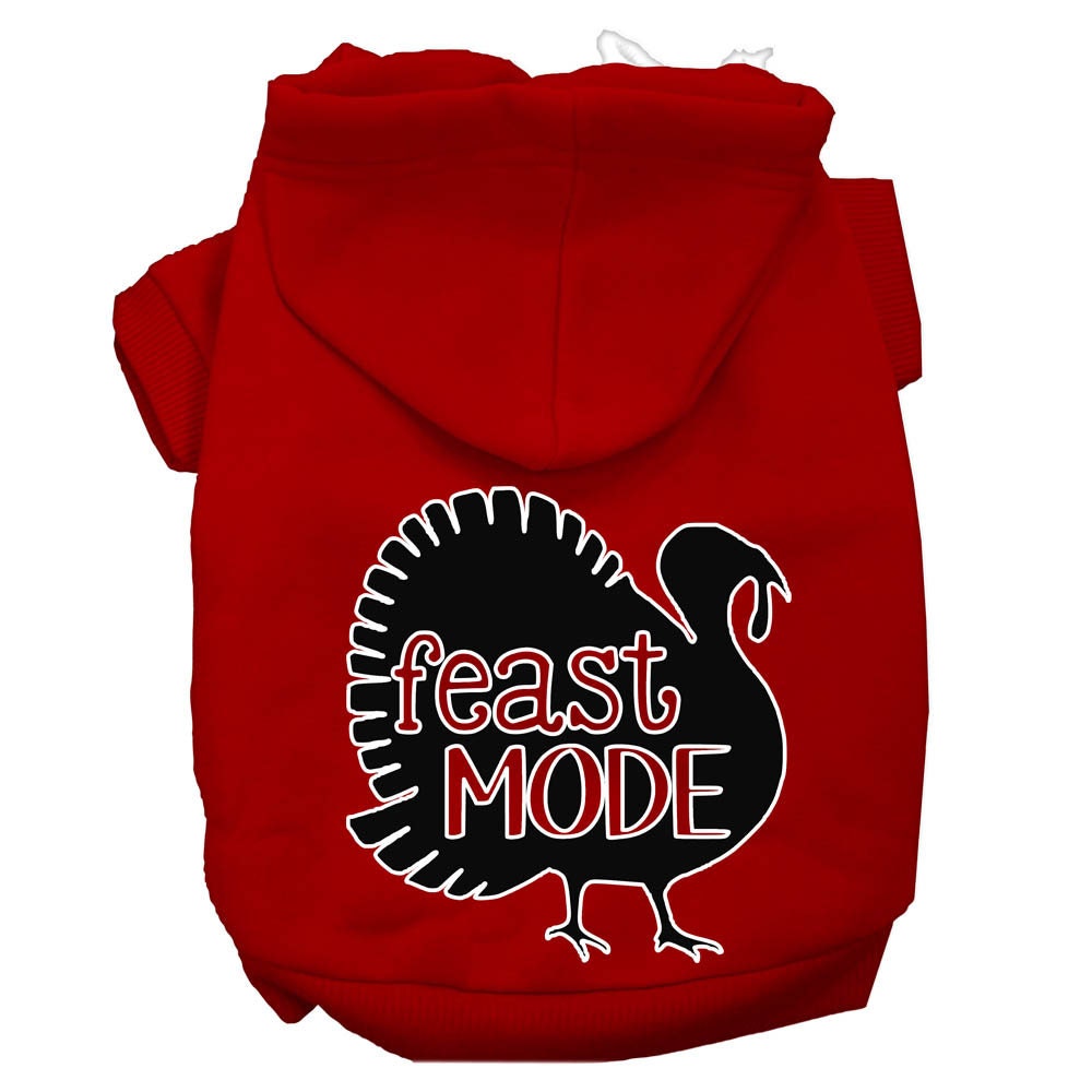 Thanksgiving Pet, Dog and Cat Hoodie Screen Printed, "Feast Mode"