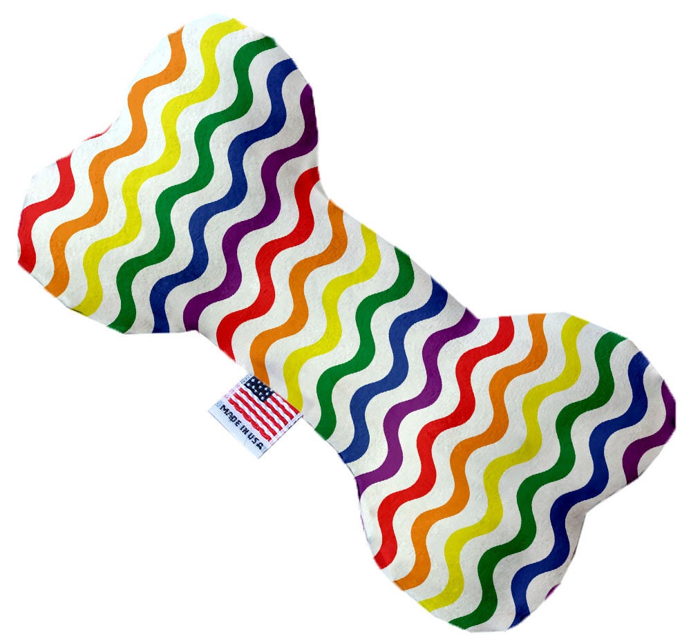 Pet and Dog Plush Heart or Bone Toy, "Rainbow Pride Group" (Available in different sizes, and 7 different pattern options!)