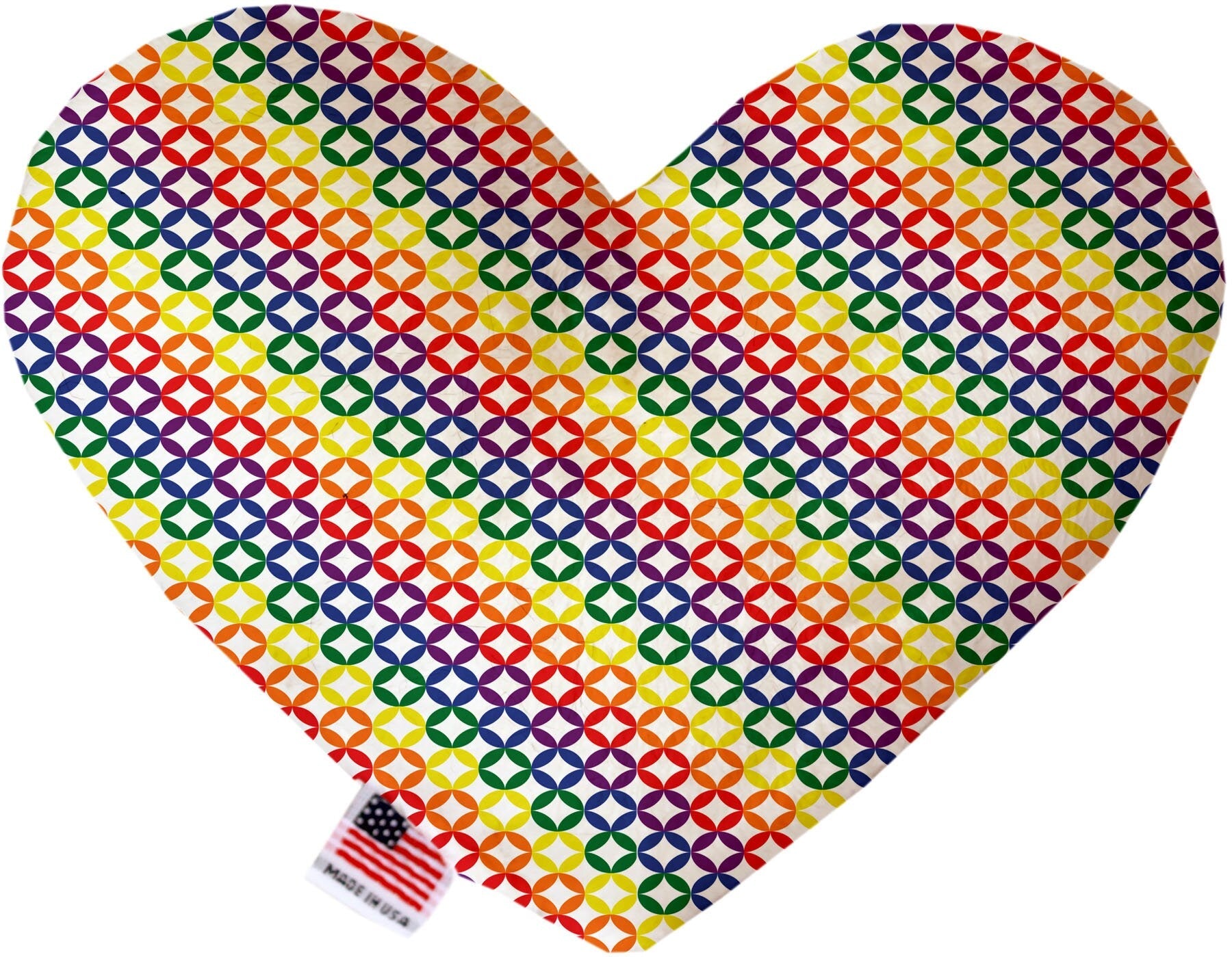 Pet and Dog Plush Heart or Bone Toy, "Rainbow Pride Group" (Available in different sizes, and 7 different pattern options!)