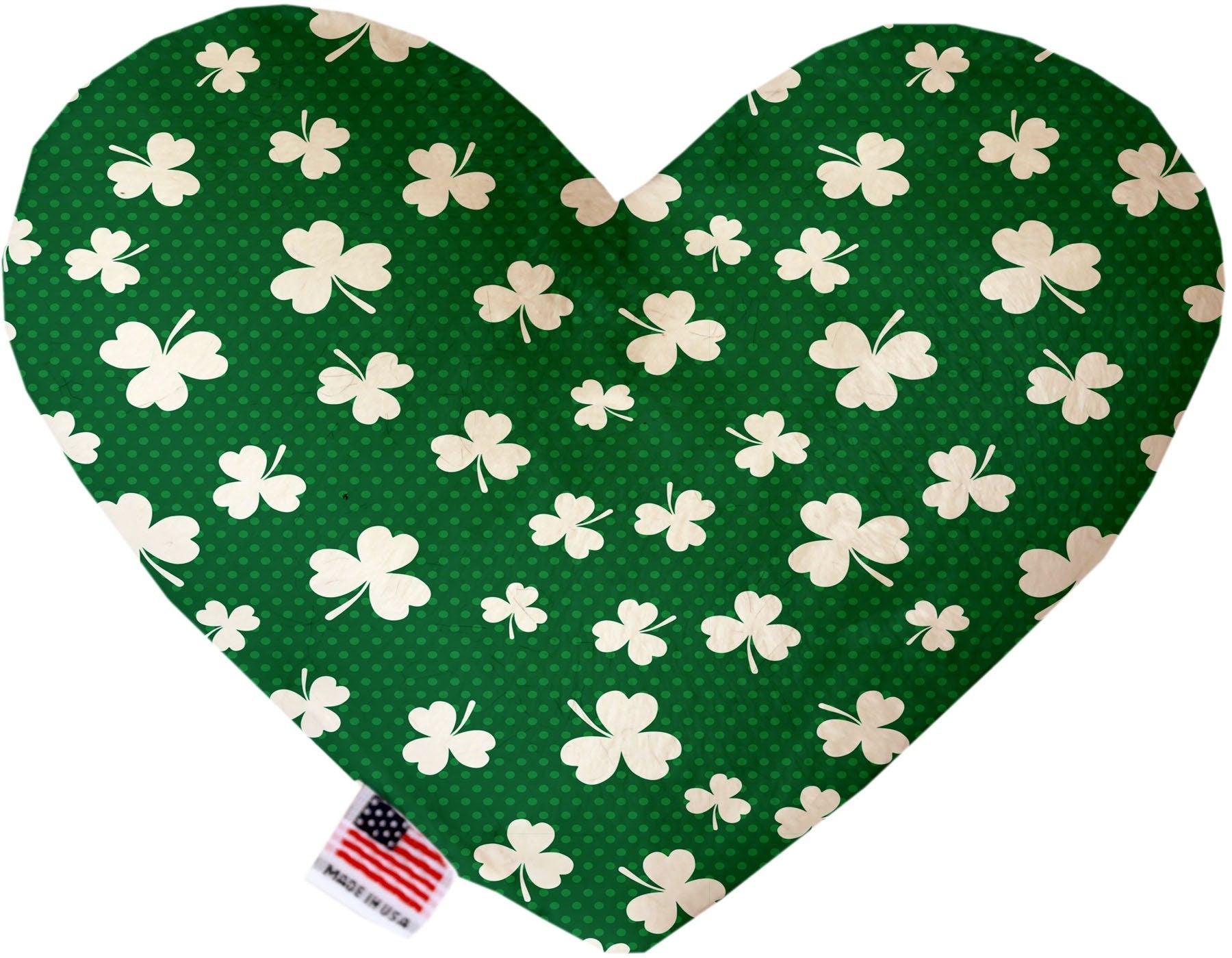 Pet and Dog Plush Heart or Bone Toy, "St. Patrick's Day Group" (Available in different sizes, and 6 different pattern options!)