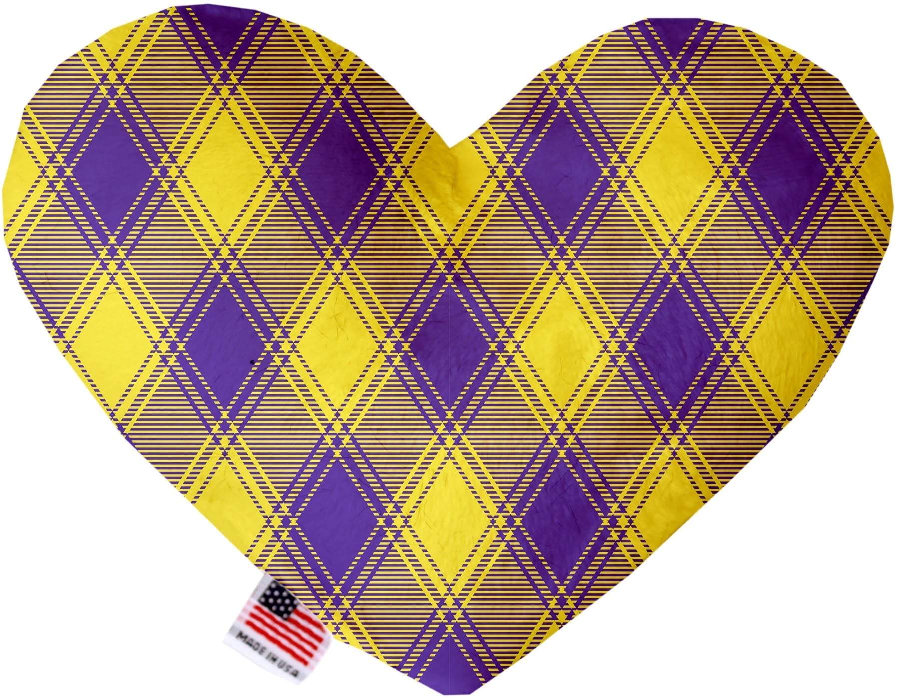 Pet & Dog Plush Heart or Bone Toy, "Plaids Group" (Available in different sizes, and 7 different pattern options!)