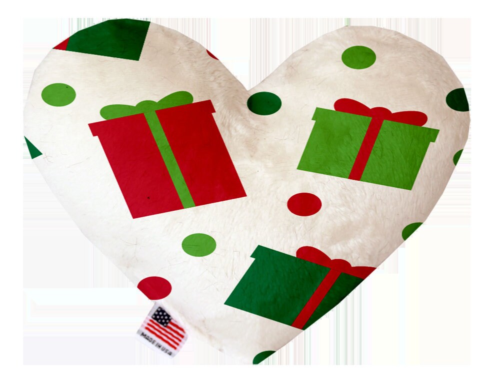 Christmas Pet and Dog Plush Heart or Bone Toy, "Classy Christmas Group" (Available in different sizes and 6 different patterns!)