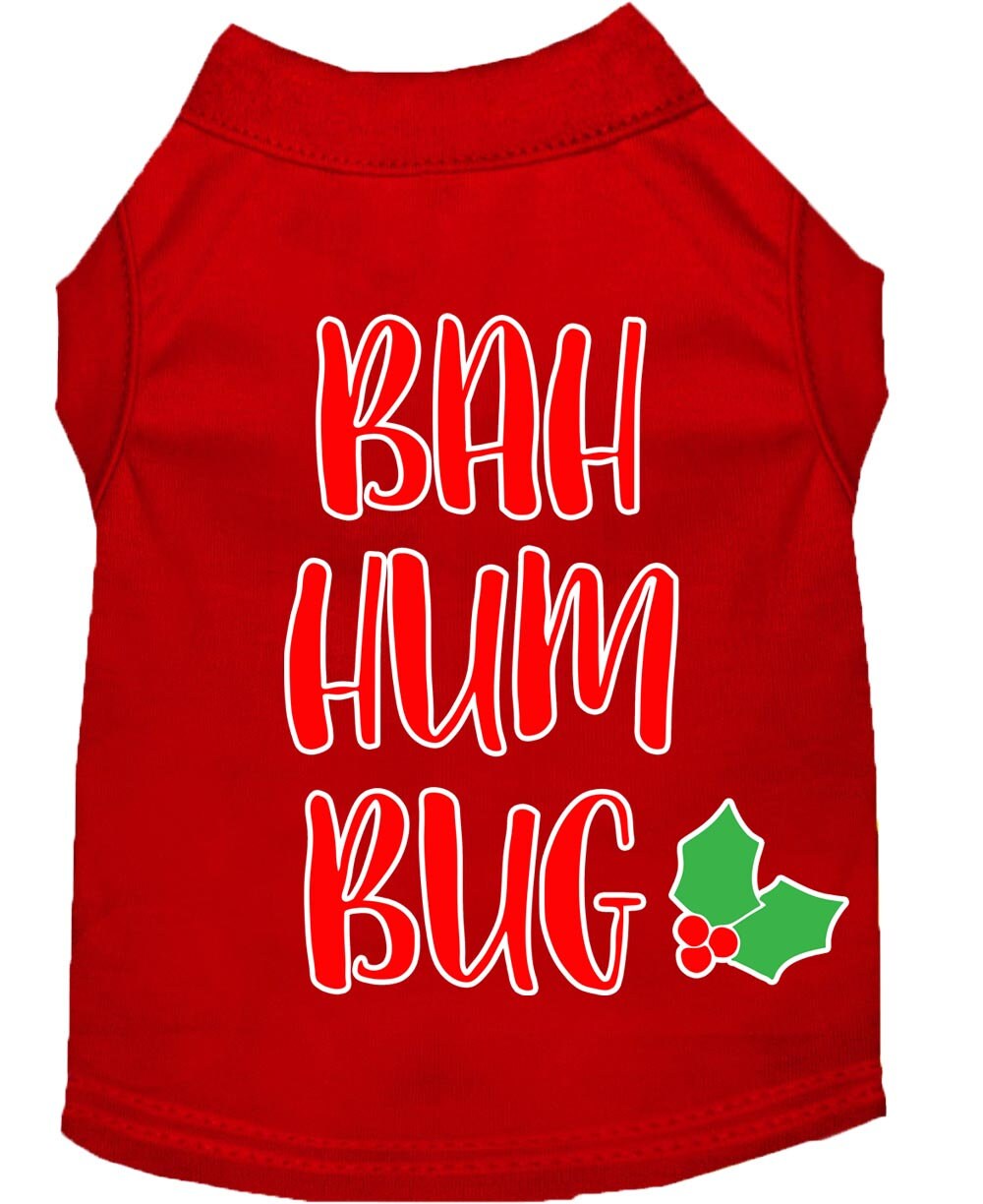 Christmas Pet Dog & Cat Shirt Screen Printed, "Bah Humbug"