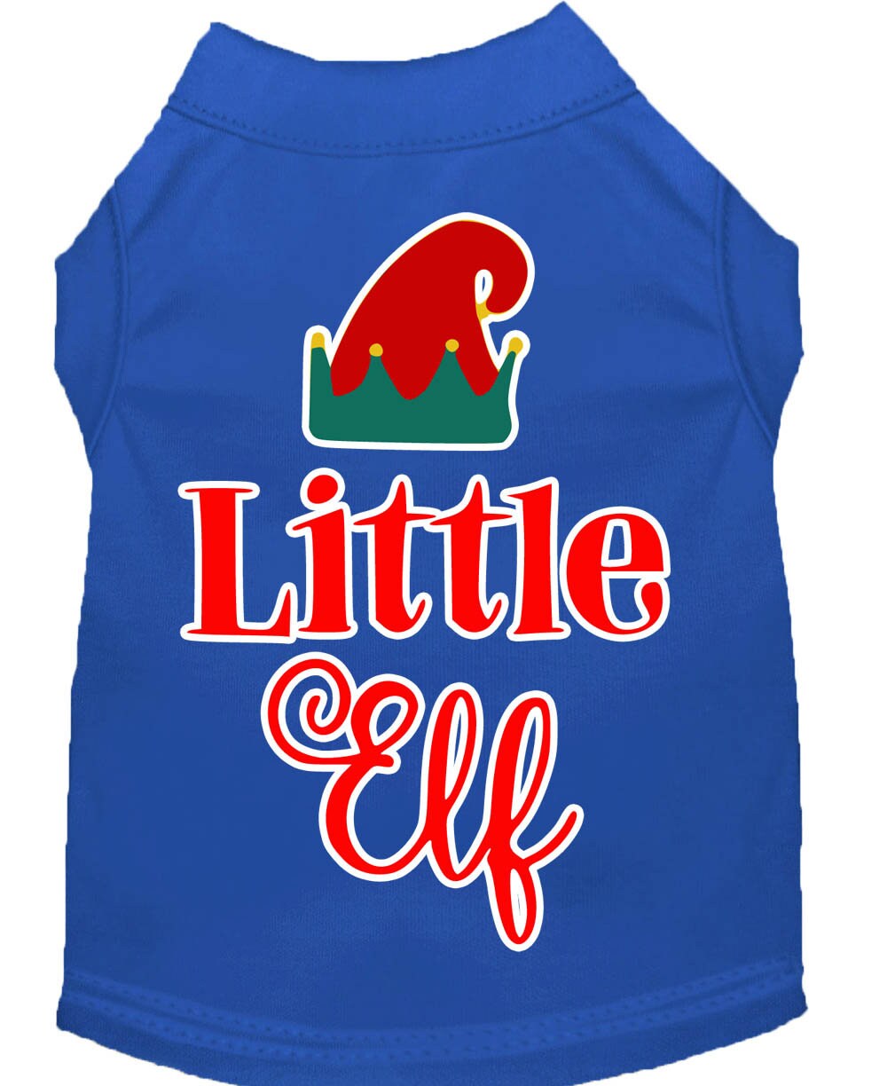 Christmas Pet Dog & Cat Shirt Screen Printed, "Little Elf"