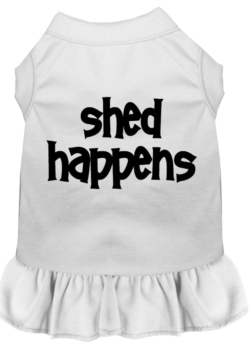 Dog Dress, Pet Dog & Cat Dress Screen Printed, "Shed Happens"