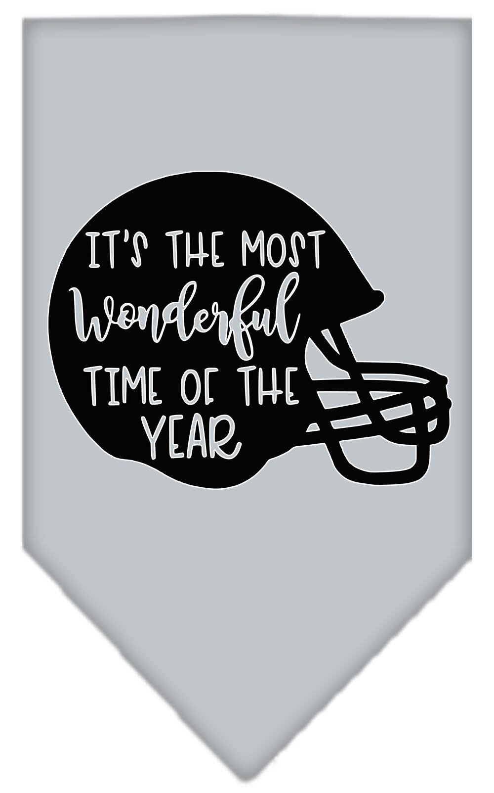 Pet and Dog Bandana Screen Printed, "It's The Most Wonderful Time Of The Year (Football)"