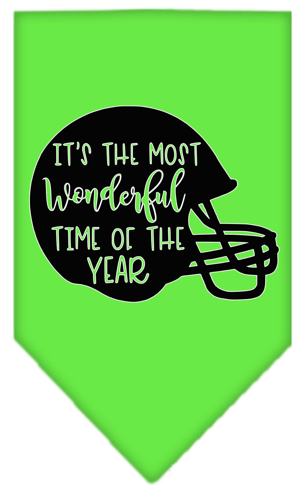 Pet and Dog Bandana Screen Printed, "It's The Most Wonderful Time Of The Year (Football)"